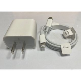 iPad拆盒後裸裝配件-Apple 20W USB-C充電頭& Lightning充電線 for iPad iPhone