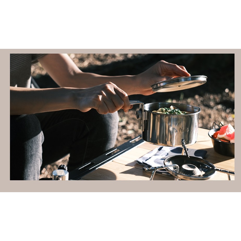 NTD96 努特NUIT 霍夫曼304不鏽鋼鍋1L 不鏽鋼湯鍋 個人鍋 摺疊鍋 泡麵鍋 可瀝水 露營 戶外 野餐 售:4