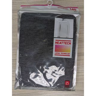 全新-UNIQLO-HEATTECH童裝高領T恤(長袖) 衛生衣 內搭-深灰色-140