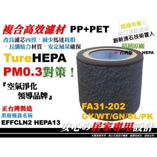臺灣版】伊萊克斯 Flow A3 空氣清淨機 FA31-202GY 202WT 202GN 202BL 濾芯 濾網 濾心