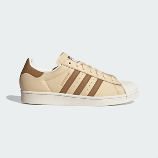 ADIDAS SUPERSTAR 男女款 復古 貝殼頭 休閒鞋 立體 壓紋 奶茶-IF1580 白-IF3637