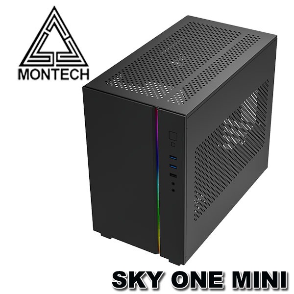 【MR3C】含稅附發票 MONTECH 君主 SKY ONE MINI 黑色 強化玻璃透側 電腦機殼