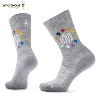 【SmartWool 美國】局部輕量減震條紋運動中長襪-LOVE 淺灰 羊毛襪 登山襪 SW002280039