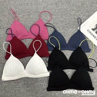 現貨A/低胸深V短版背心/BraTop撞色肩帶歐美內衣/可外露辣妹法式背心/低胸背心/夜店/跳舞/性感/黑色小可愛