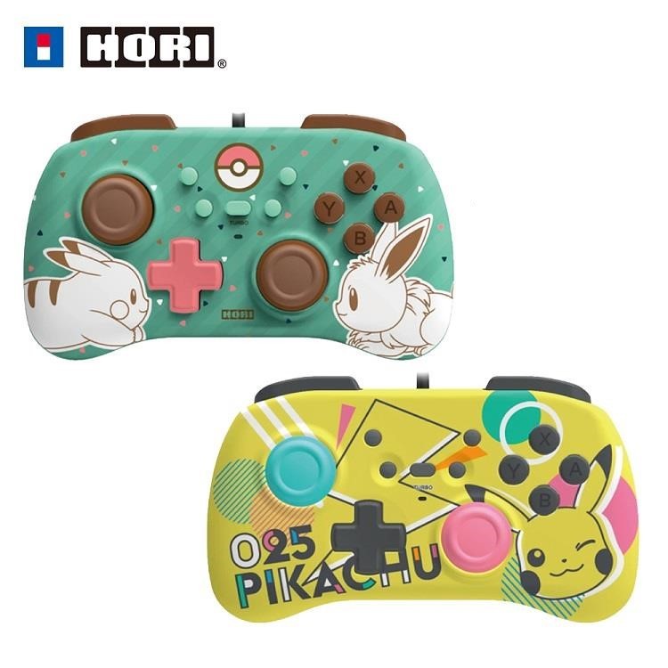 【可可電玩】&lt;現貨&gt;Switch《HORI 迷你連發有線控制器》皮卡丘 伊布 搖桿 手把 寶可夢 NSW-278 279