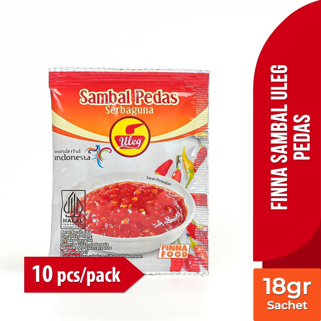 FINNA Sambal Pedas 純辣椒醬 10*18g(橘包)