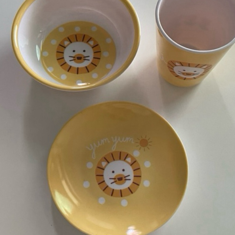 韓國大創｜美耐皿 兒童餐具 碗盤杯組