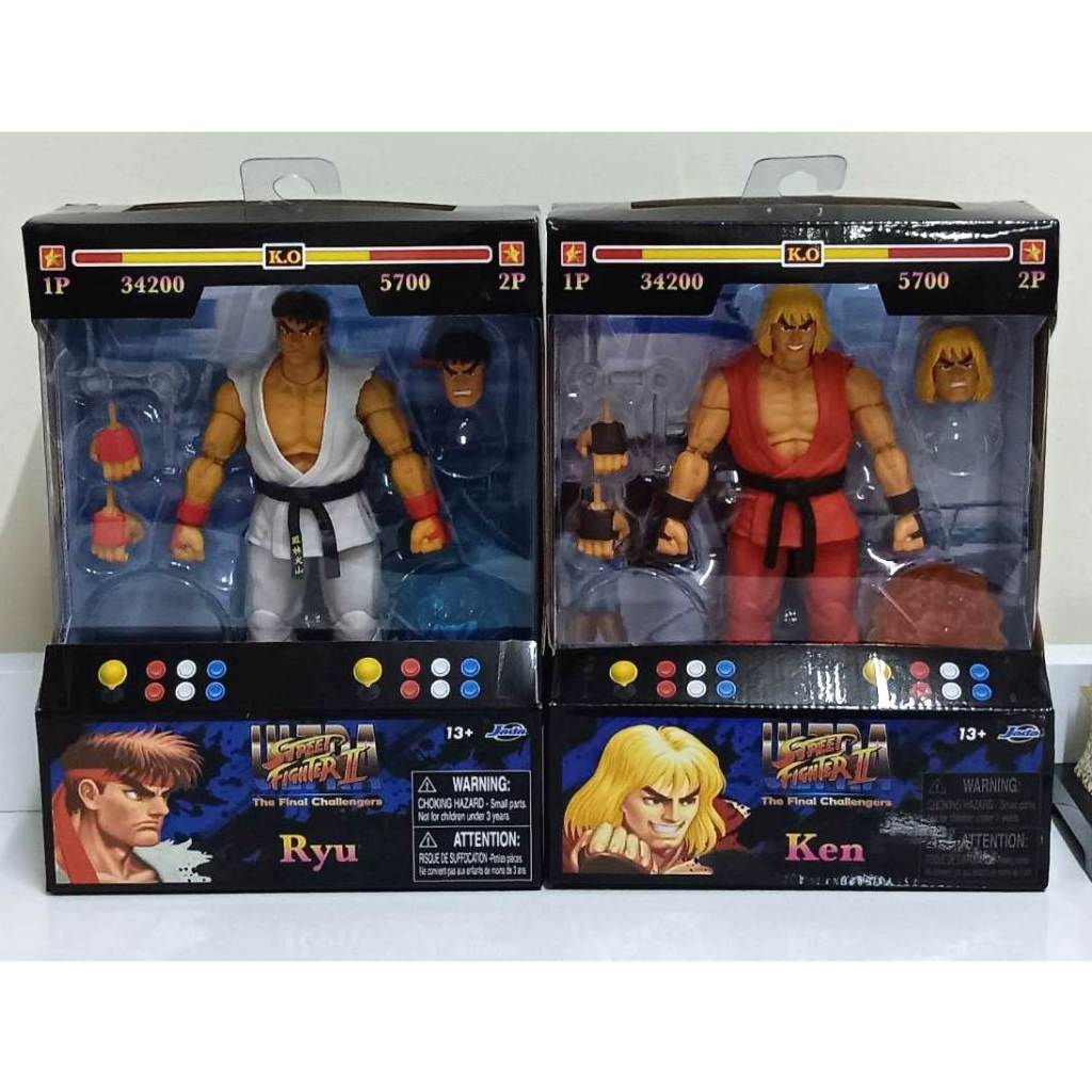 JADA TOYS 快打旋風 街頭霸王 隆 龍 RYU 肯 KEN STREET FIGHTER 2 可動 公仔 景品