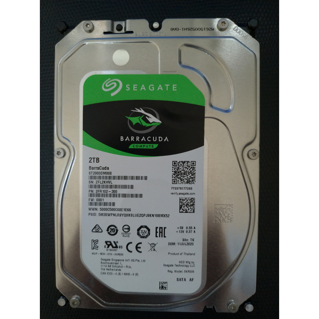 Seagate 希捷 新梭魚 2TB 低使用時數硬碟 7200RPM 64MB SATA3 附時數圖