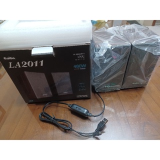 aibo LA2011 2件式木質媒體喇叭 USB供電