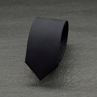領帶屋手作 5.5公分窄版 手打領帶 黑色領帶 5ZS-38