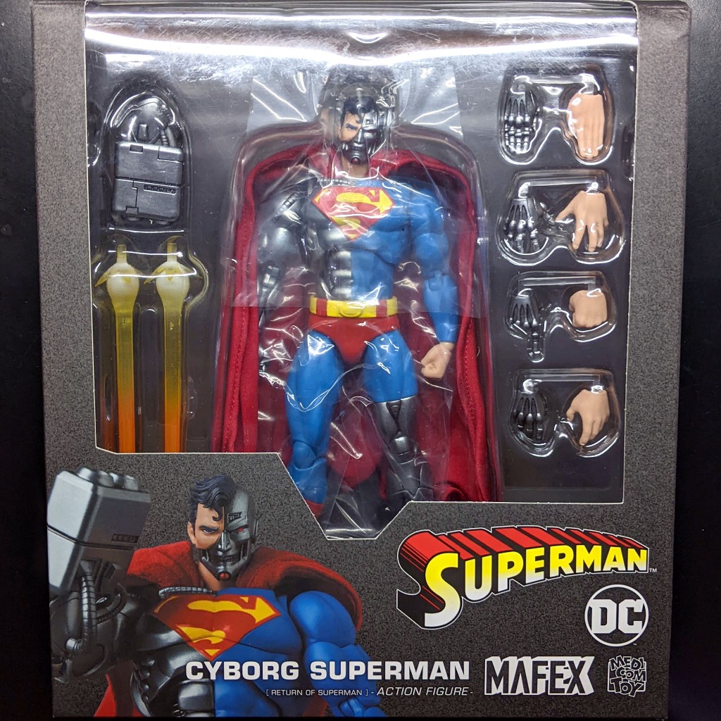 現貨 正版 MAFEX 164 漫畫 超人 歸來 機械超人 生化超人 Cyborg Superman 鋼鐵超人 蝙蝠俠