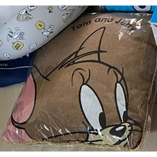 日本 正版 景品tom and Jerry 湯姆貓與傑利鼠 抱枕 靠枕 靠墊 坐墊 空運 全新 現貨