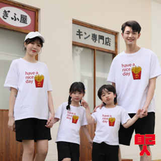 【自己人】 家庭裝 夏季純棉上衣 純棉大尺碼 親子裝短袖 親子出遊度假 韓版寬鬆運動撞色t 四色 XGT短袖 hi你好