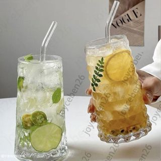 🔥限時下殺🔥網紅鉆石水果茶杯玻璃水杯子ins美式咖啡杯果汁飲料飲品夏季