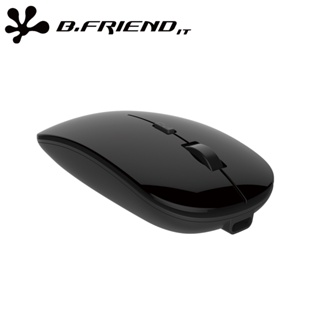 B.FRIEND 2.4G RF105 超輕薄靜音滑鼠-黑 輕薄便於攜帶 不佔筆電包空間 靜音辦公不擾人