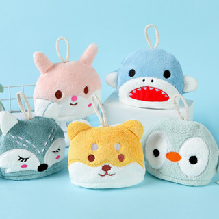 【星紅織品】珊瑚絨系列-鯊魚家族掛勾擦手巾
