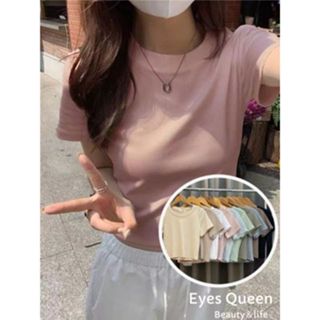 [Eyes Queen]現貨 百搭短版T 短版T 短版素T 素色T恤 短版T恤 T恤 素T 短袖上衣 素色上衣