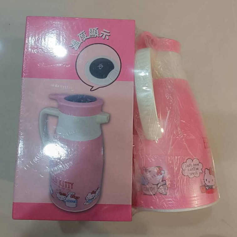 娃娃機商品 正版 三麗鷗 Hello Kitty 溫度顯示保溫壺 食品級玻璃內膽 凱蒂貓 溫水壺 保溫瓶 巨無霸 雜物