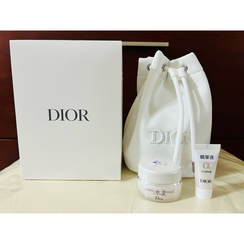 Dior迪奧滿額贈保養品+束口袋（逆時能量精華、霜）