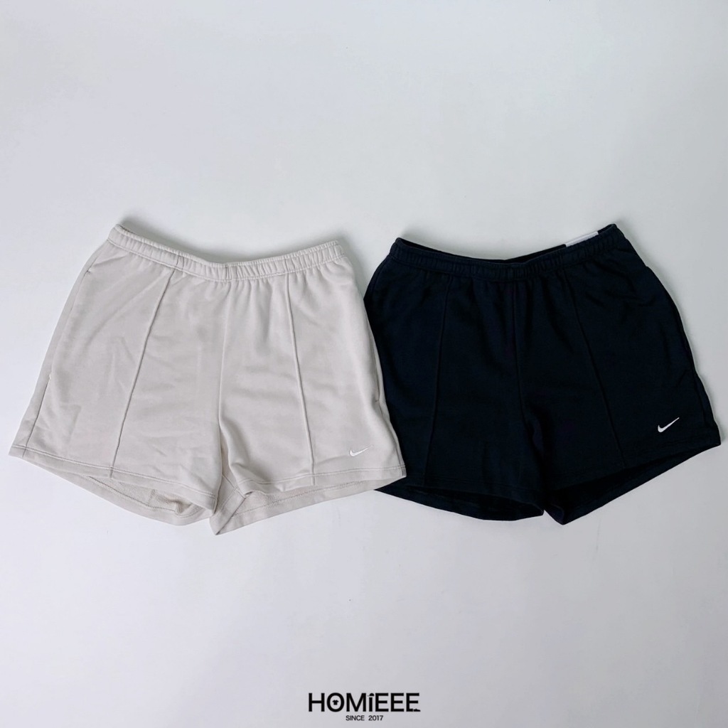 【Homieee】Nike Nsw Shorts 短褲 短棉褲 經典 勾勾 女款 黑色 米白 HF6941