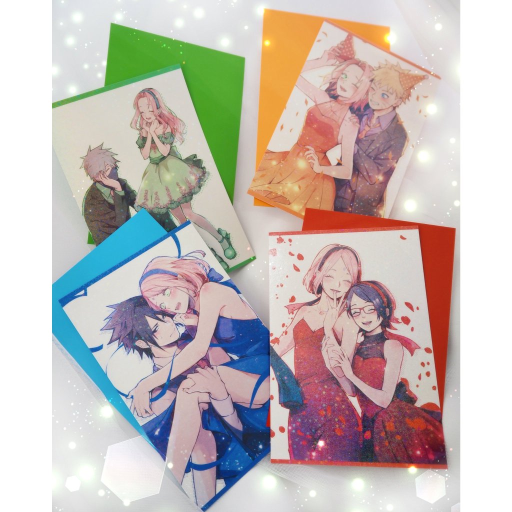 【現貨】火影忍者 同人 春野櫻生日明信片套裝 marsh./すず 宇智波佐助 春野櫻 佐助 小櫻 佐櫻 火影