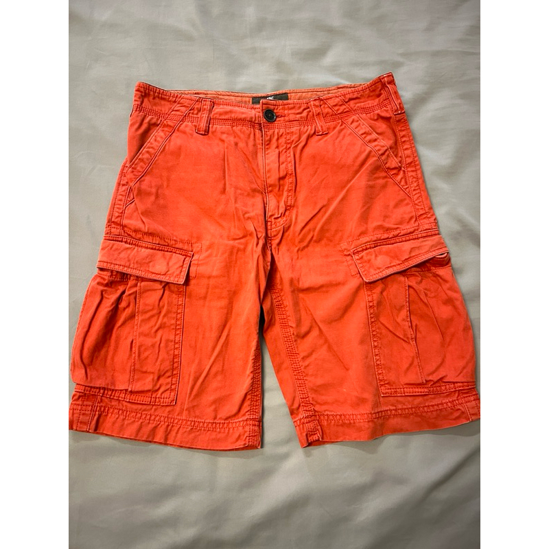 Timberland 休閒多口袋工作短褲 深橘色 二手正品便宜出清 休閒露營健行皆宜