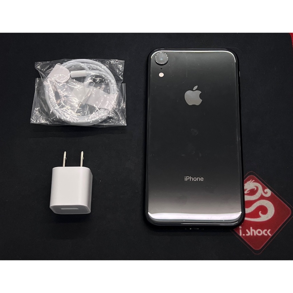 二手精品 iphone XR 64G 4G手機 工作機首選 黑色 9成新 無盒裝有附贈全新原廠配件 加贈保護貼及空壓殼