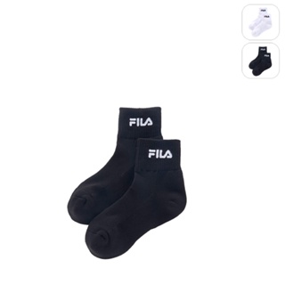 【FILA】基本款半毛巾短襪-黑 SCX-5006-BK
