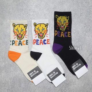 韓國襪子 老虎 字母 PEACE 街頭風 長襪 女襪 韓襪 韓國襪 襪子 現貨