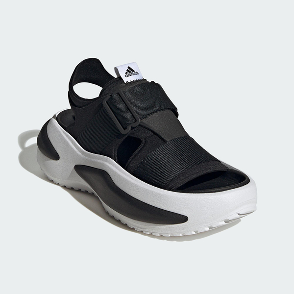 adidas 愛迪達 MEHANA 女款 熱銷款 厚底 增高 休閒 涼鞋 穿搭 黑白-IF7365