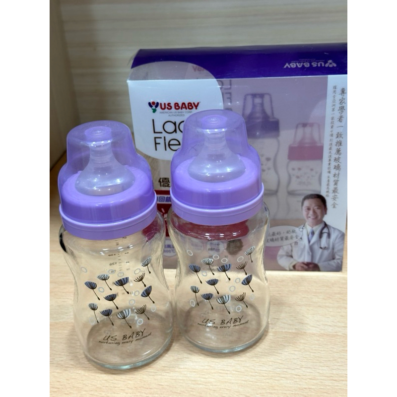 （二手奶瓶）US baby優生真母感玻璃奶瓶240ml 玻璃奶瓶 a33 台灣製 寶寶 寬口徑 奶瓶 嬰兒用品