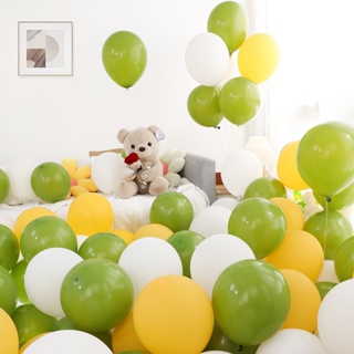 復古氣球 裝飾用品黃油果綠橄欖綠商場開業生日派對活動場景佈置