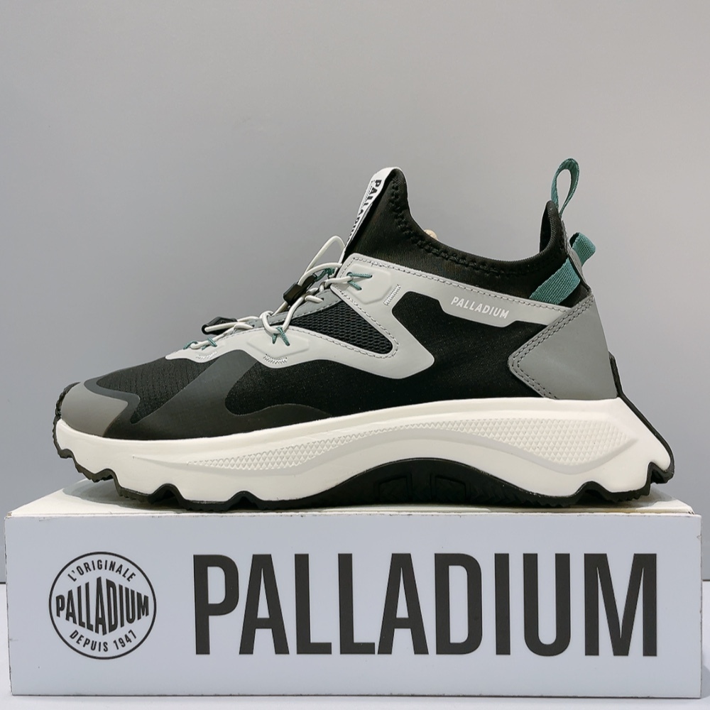 PALLADIUM 男生 黑白色 伸縮鞋帶 舒適 休閒鞋 09164-097