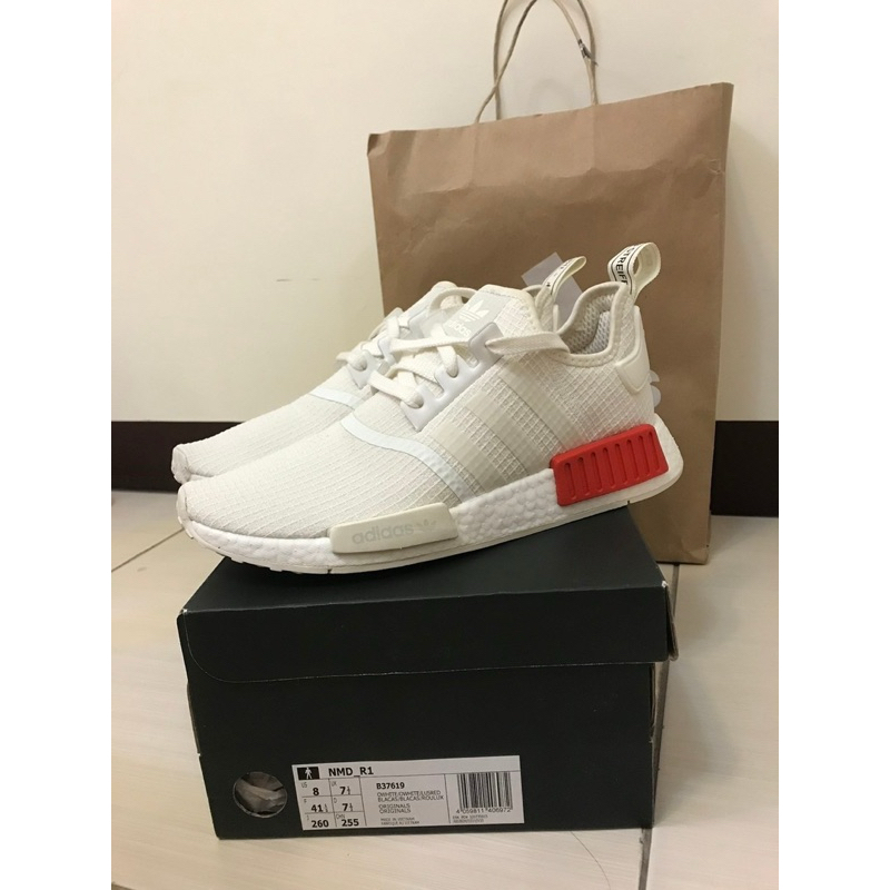 全新正品快速出貨✨ Adidas NMD R1 愛迪達 日本購回 全白紅塊 B37619