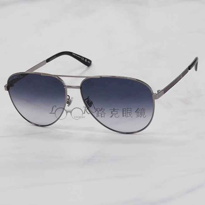 【LOOK路克眼鏡】Gucci 太陽眼鏡 漸層鏡片 飛官款  GG1233SA 003