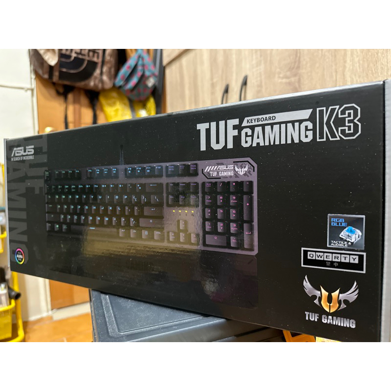 【菊草葉之家】ASUS TUF Gaming K3 RGB 機械式電競鍵盤 青軸