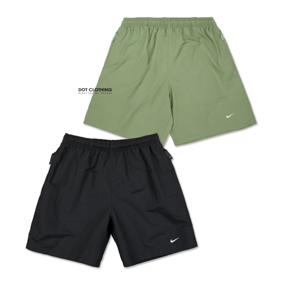 Nike LAB 短褲 寬鬆梭織 五分褲 防潑水 海灘褲 牛油果綠 386 黑 DX0750-010 DOT聚點