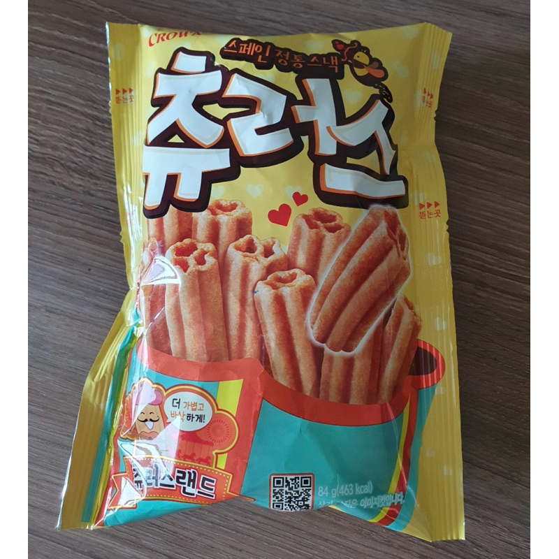 *現貨*韓國/CROWN 楓糖肉桂風味吉拿棒餅乾/大包裝174g