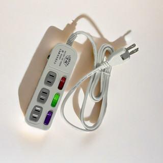 【臺灣製造！臺灣出貨！】堡明三開三插自動斷電延長線/家用延長線 2孔延長線 安全延長線 有發票 6尺.10尺.15尺