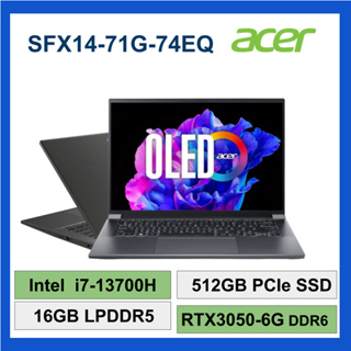 Acer 宏碁 SFX14 71G 74EQ i7-13700H 16G 512G RTX3050 筆電