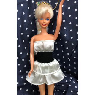 現貨 Barbie 芭比娃娃白色洋裝 雙層裙 銷售不含芭比娃娃
