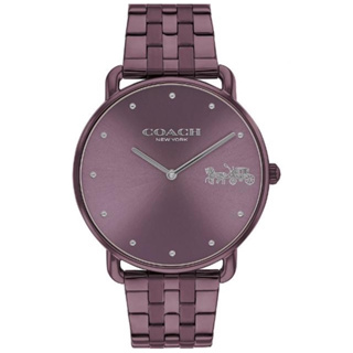 COACH Elliot 公司貨 馬車鋼帶女錶-紫/41mm (CO14504298)