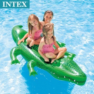 玩樂生活 美國INTEX 鱷魚充氣坐騎 動物造型坐騎 有手把 兒童夏天玩水/游泳/戲水(免費維修 瑕疵換新品)