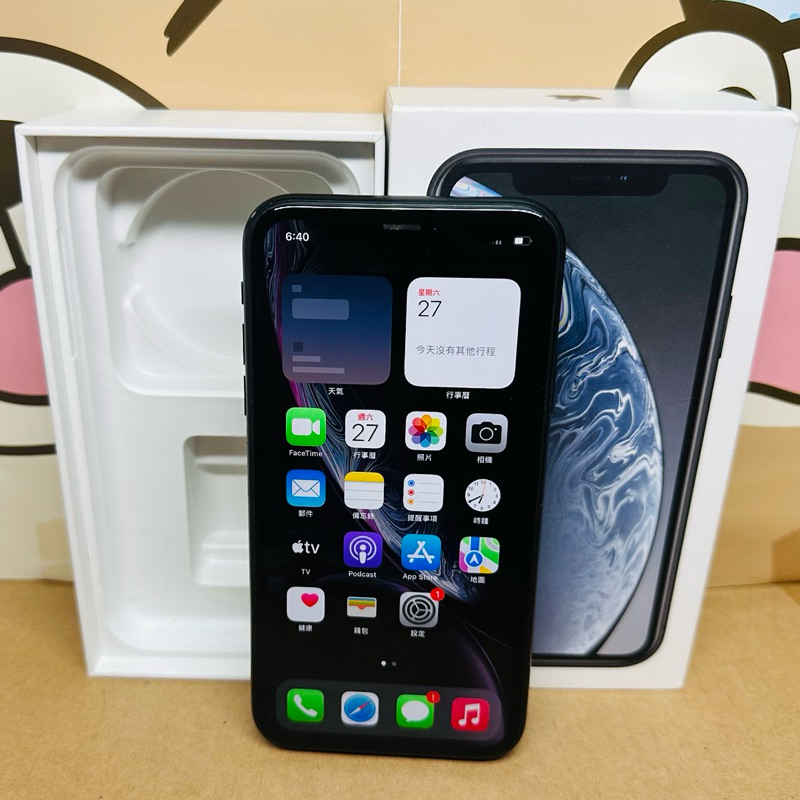 iPhone XR 64G 黑色 二手 送藍芽耳機及副廠快充