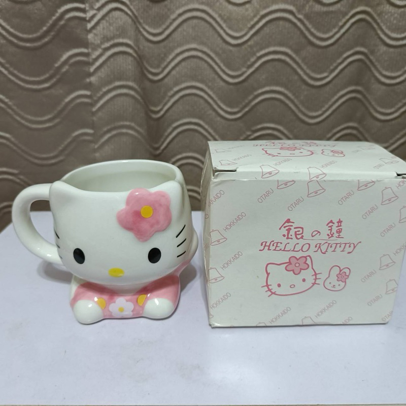 全新日本北海道小樽，銀之鐘Hello Kitty咖啡杯$80
