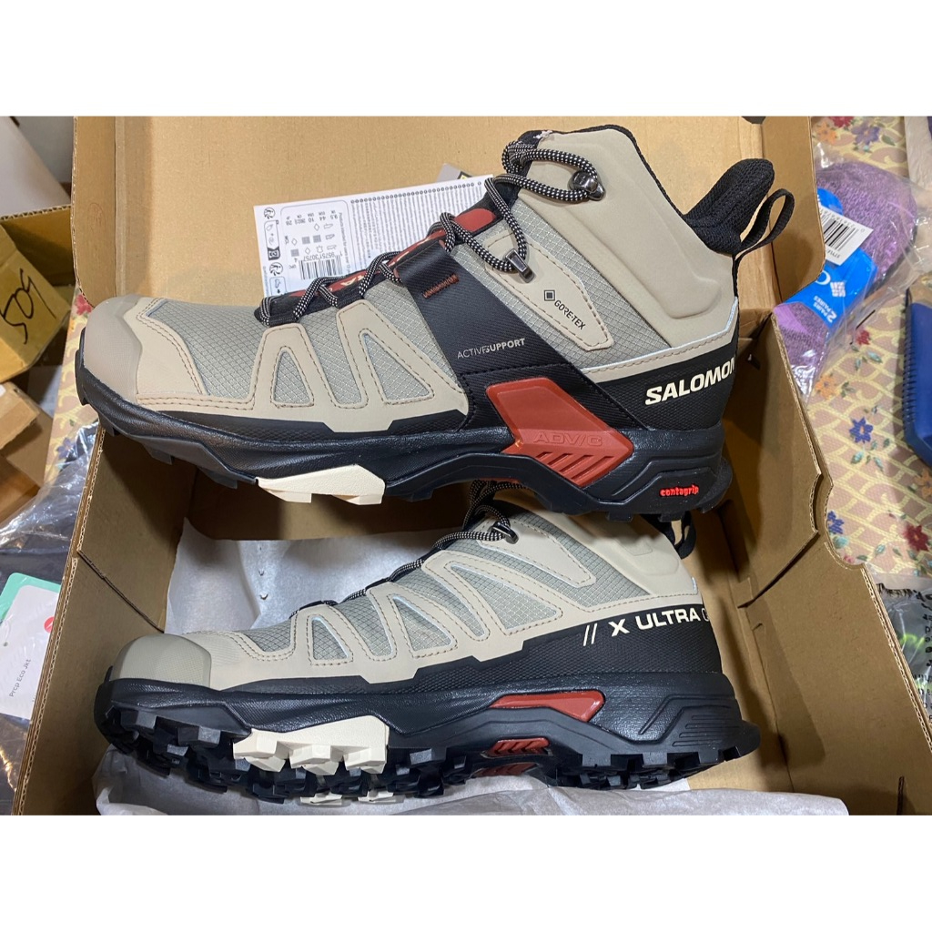 【SALOMON 法國】男 X ULTRA 4 GTX中筒登山鞋.越野鞋.健行鞋.多功能鞋 USA~10