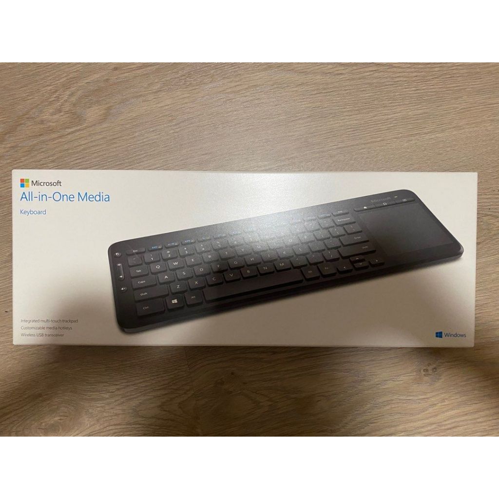 (全新,只有一隻) Microsoft 微軟 無線 多媒體 鍵盤 觸控板 All-in-One N9Z-00028 黑色