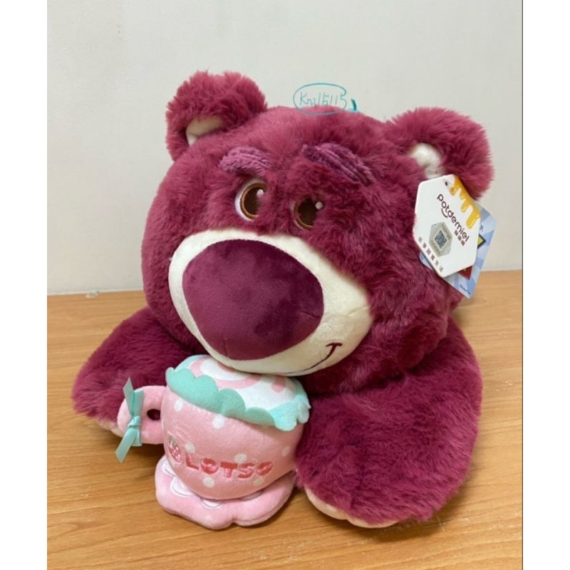皮克斯 草莓熊 咖啡趴姿功能毛絨 蜂蜜罐 正版 授權 玩具總動員 熊抱哥 趴娃 50公分 娃娃 包包 16英吋 玩偶