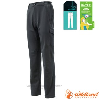 【荒野 WildLand】男 合身長褲 SOFTSHELL 透氣機能長褲 保暖長褲 立體修身長褲 0A12316